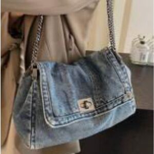 Denim Chain Shoulder Bag BUNDLE